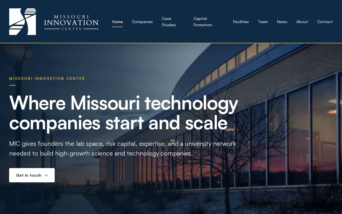 Missouriinnovation website preview