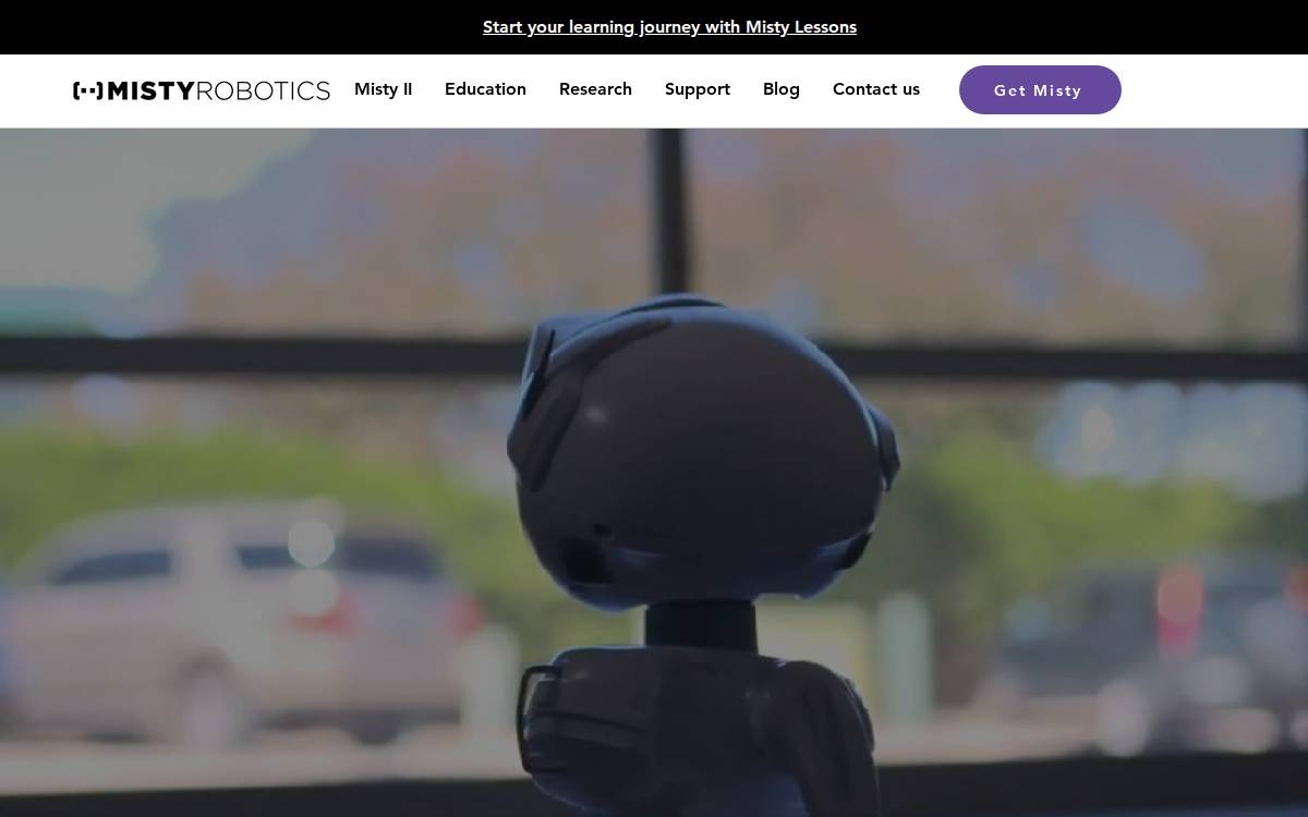 Misty Robotics website preview
