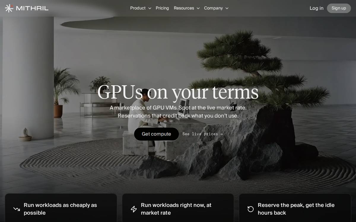 Mithril website preview