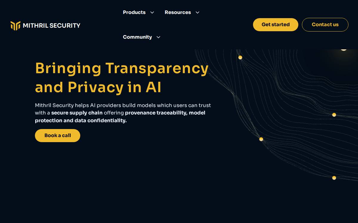 Mithril Security website preview