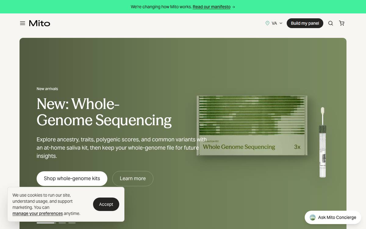 Mito Health website preview