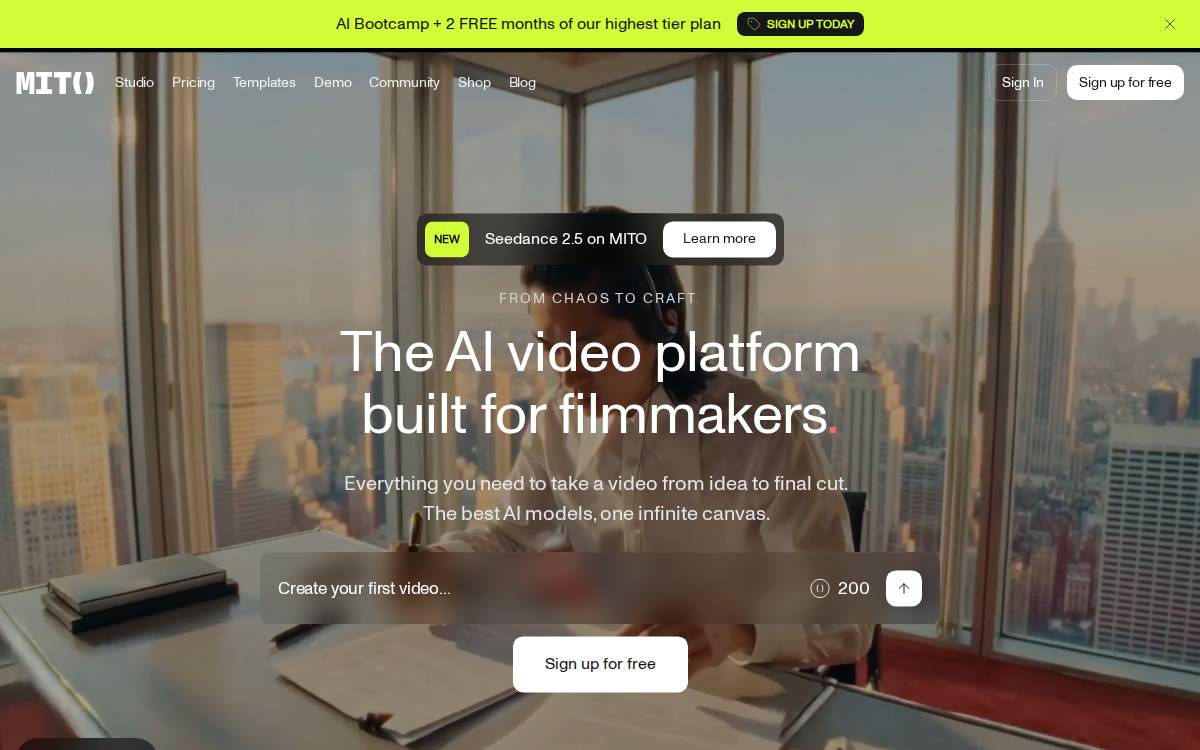 MITO website preview