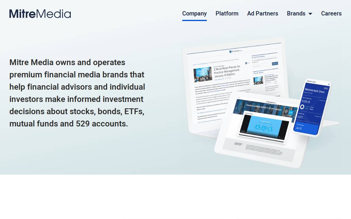 Mitre Media website preview