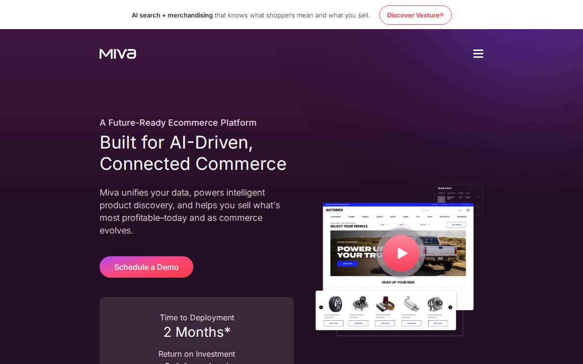 Miva website preview