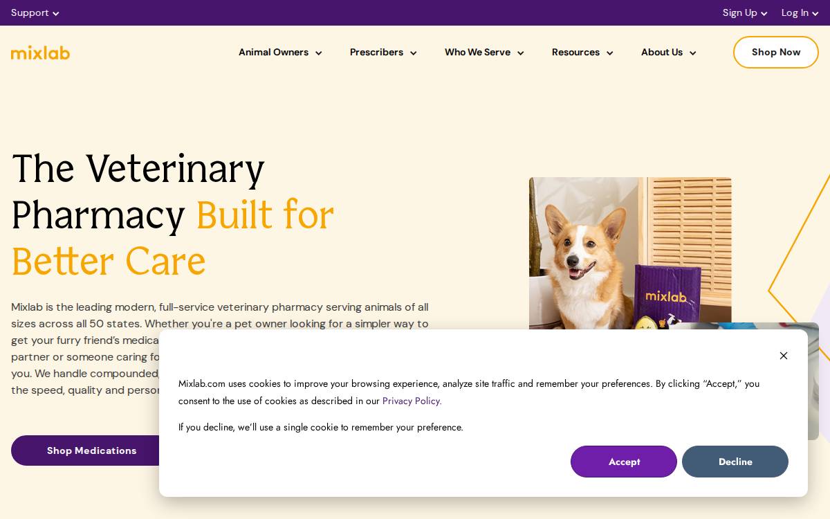 Mixlab website preview