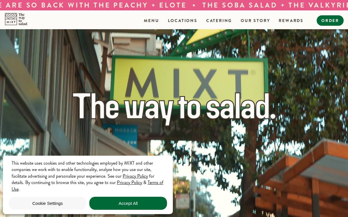 Mixt website preview