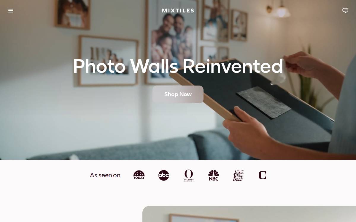 Mixtiles website preview