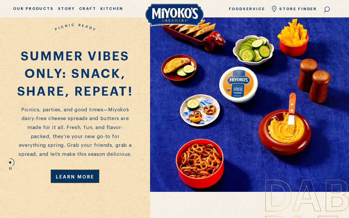 Miyoko's Kitchen website preview