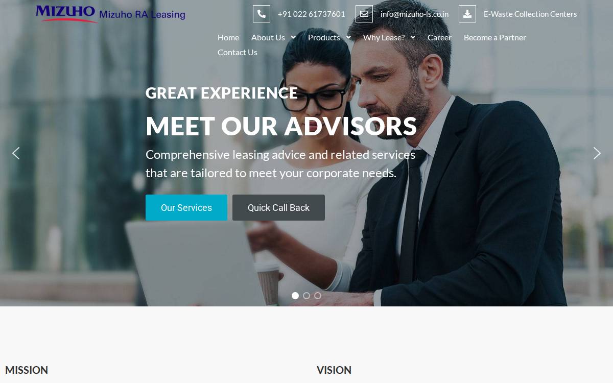 Mizuho Ls.Co website preview