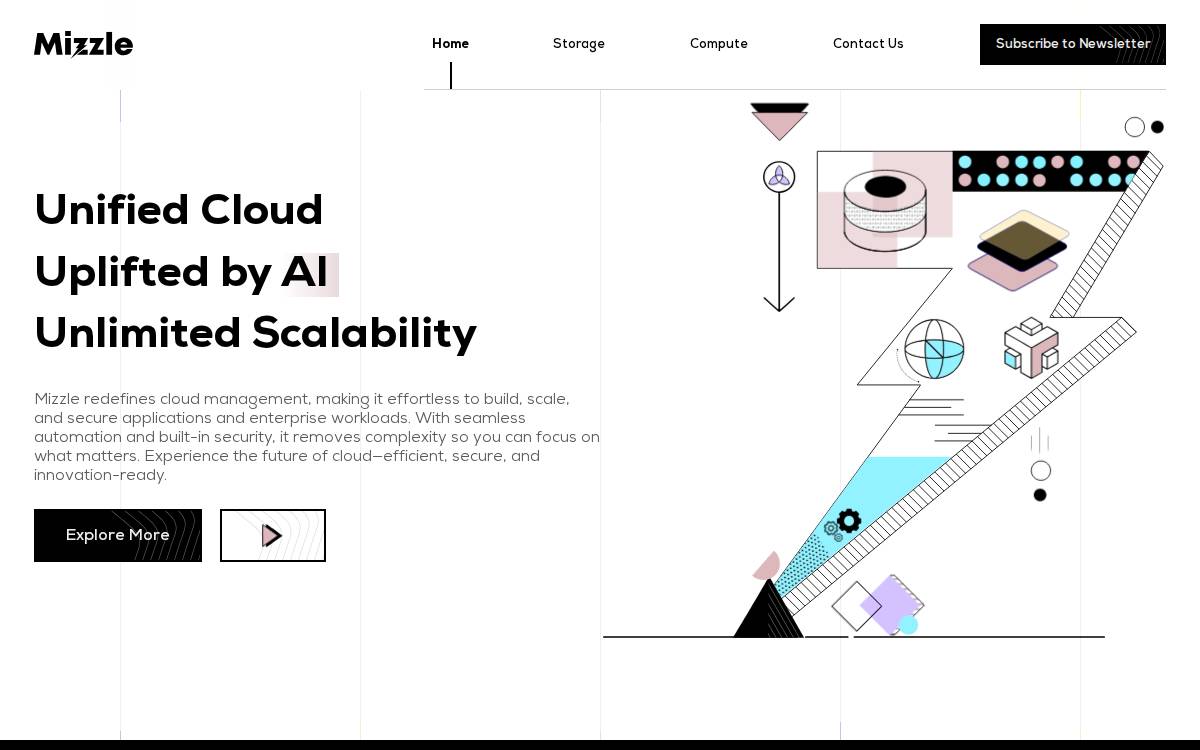 Mizzle website preview