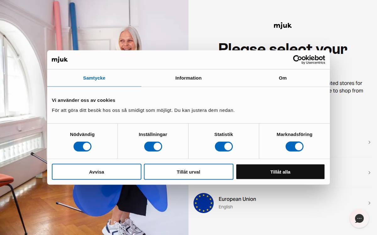 Mjuk website preview