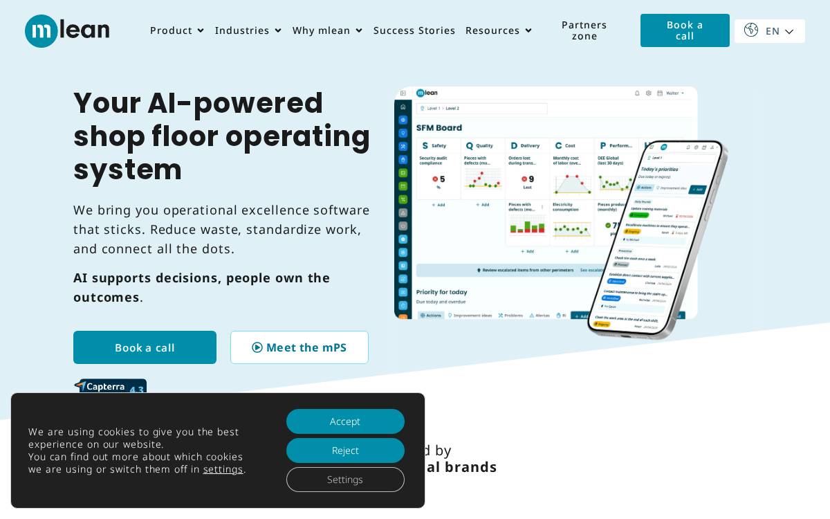 Mlean website preview