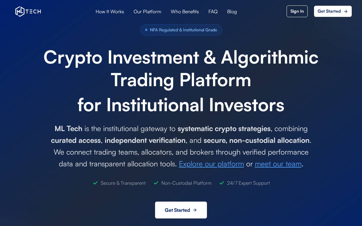 ML Tech website preview