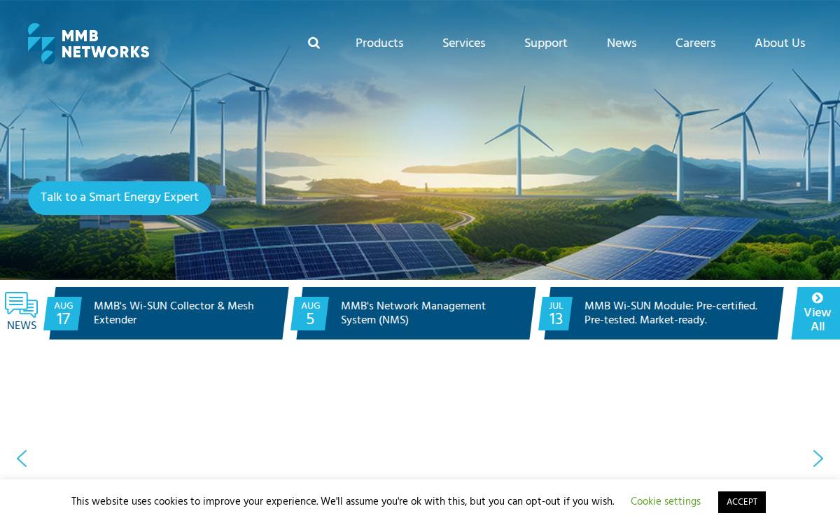 MMB Networks website preview