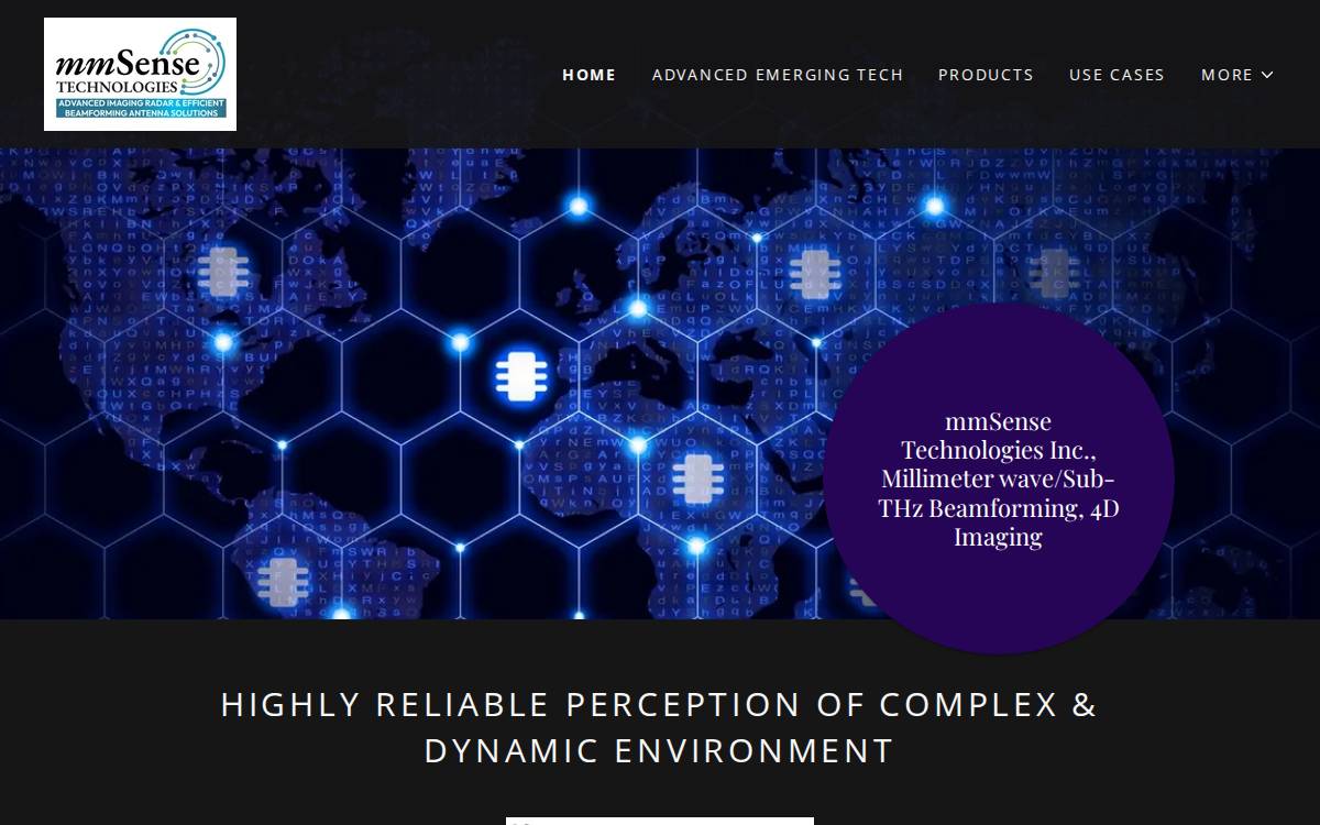 Mmsense Technologies Inc. Website website preview