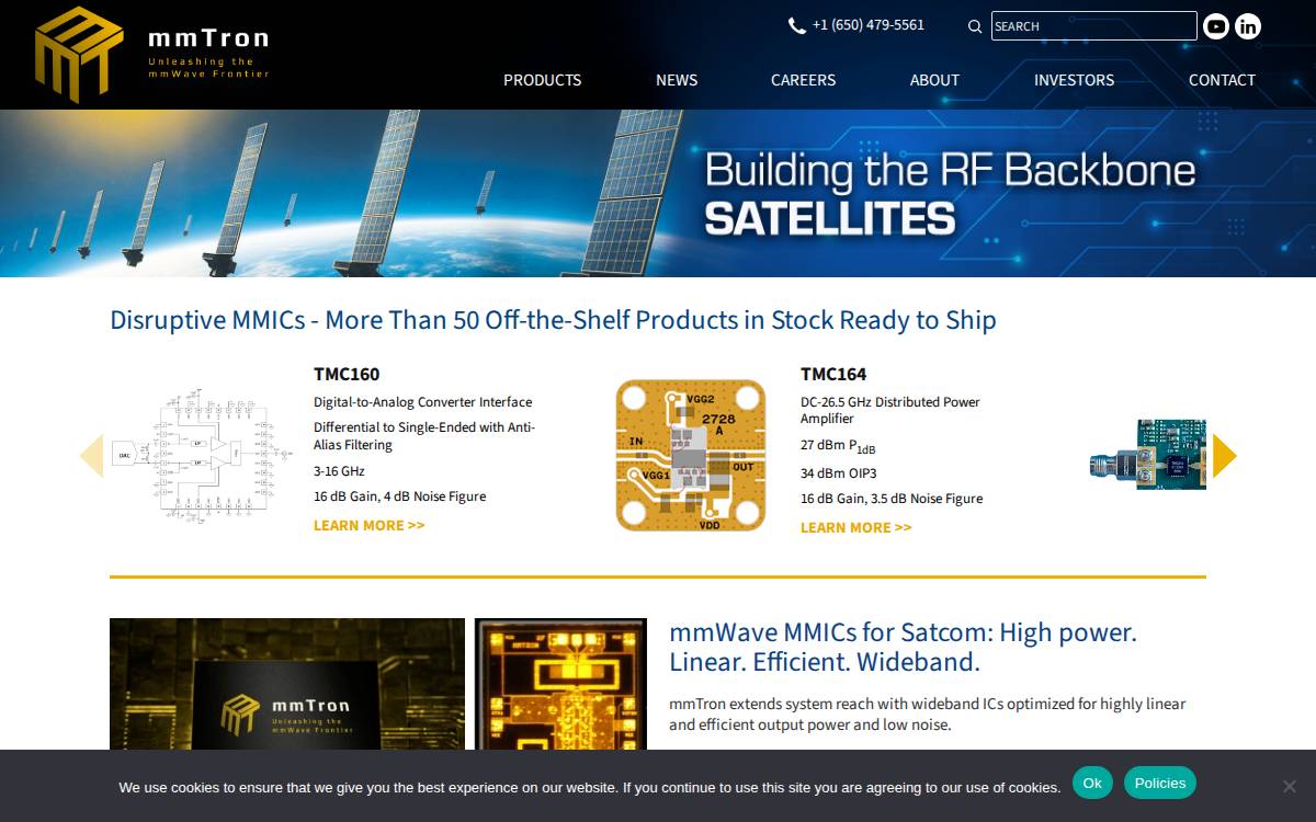 mmTron website preview