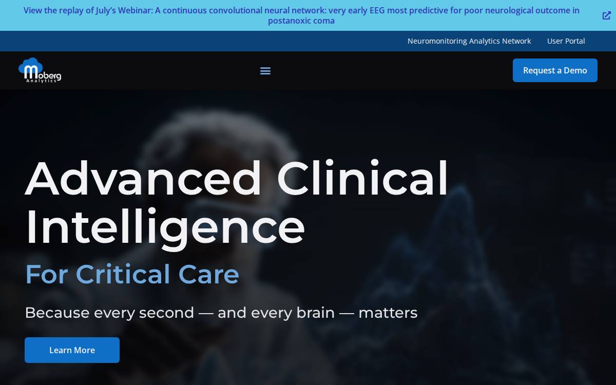 Moberg Analytics website preview