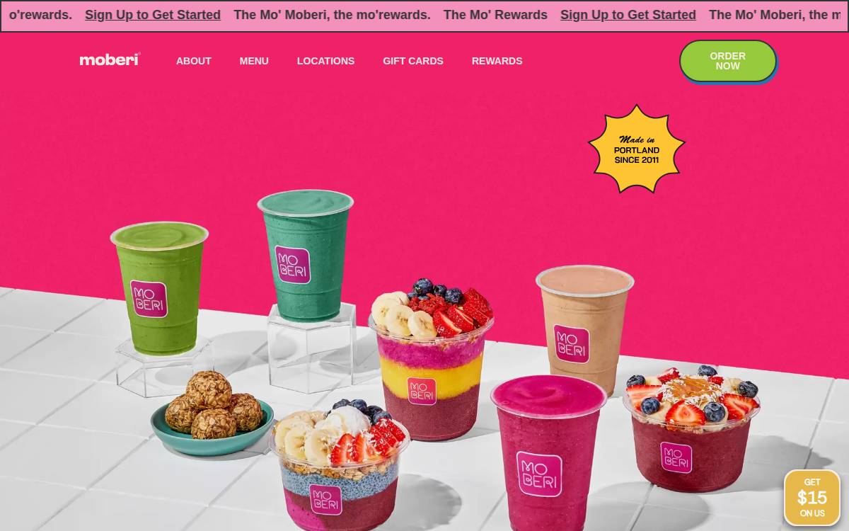 Moberi website preview