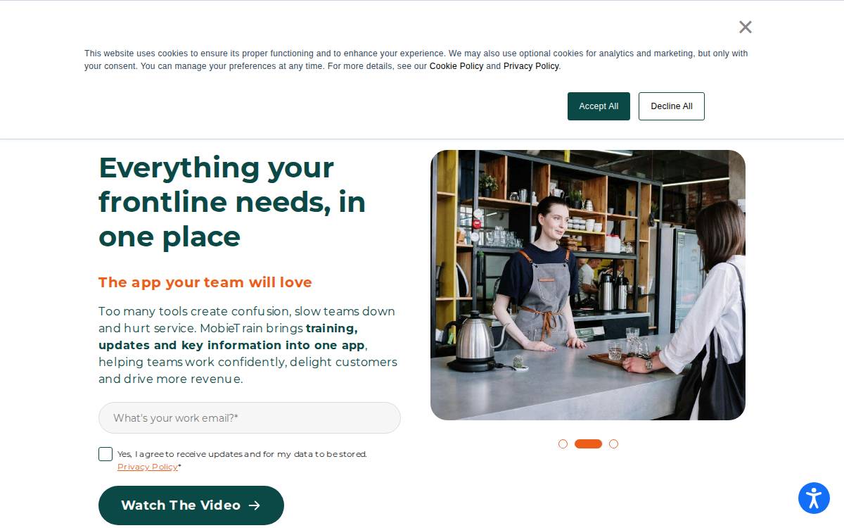 Mobie Train website preview