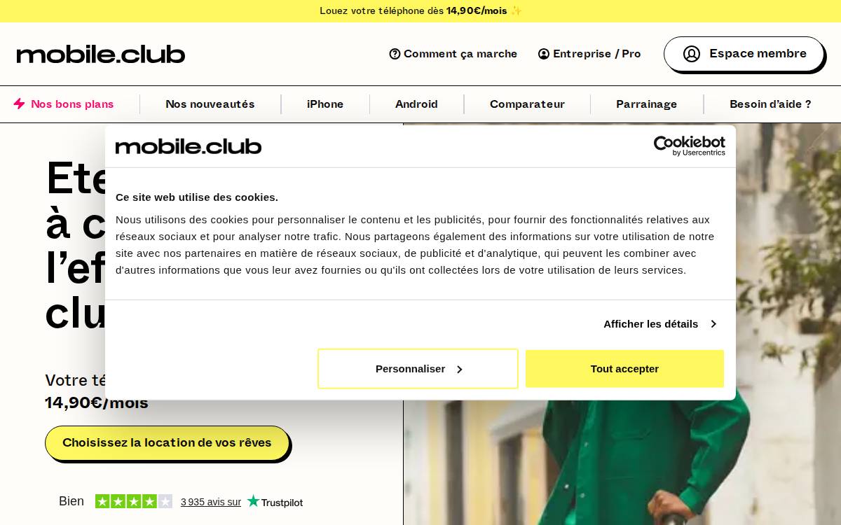 Mobile Club website preview