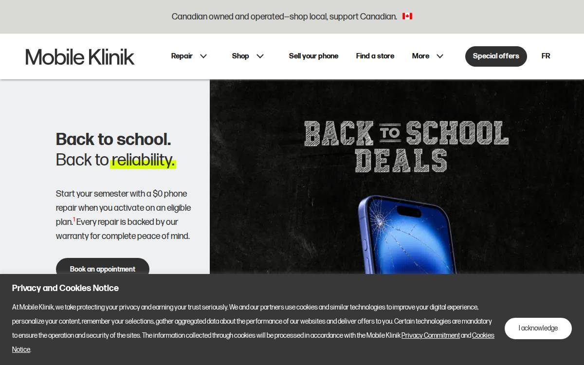 Mobile Klinik (Exited) website preview