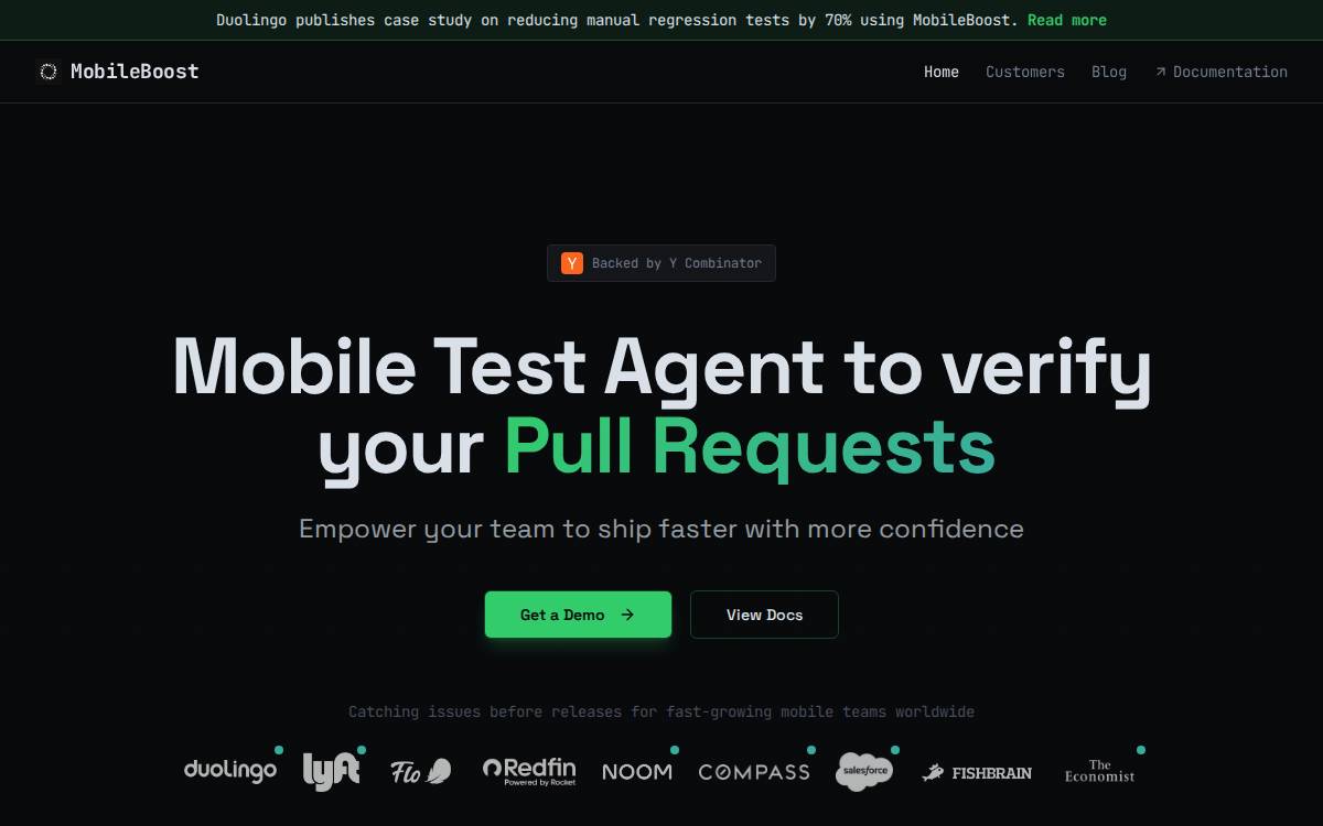 MobileBoost website preview