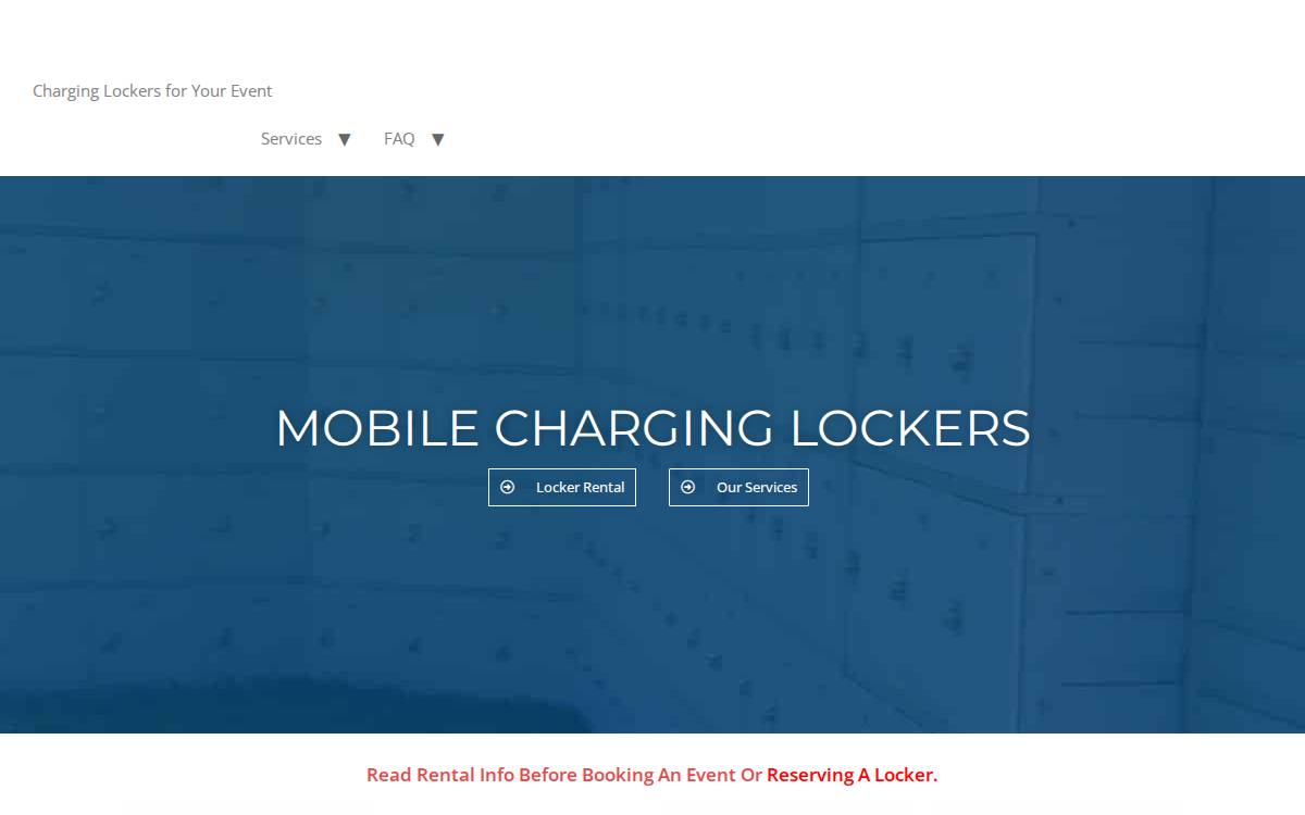 Mobile Charging Lockers website preview