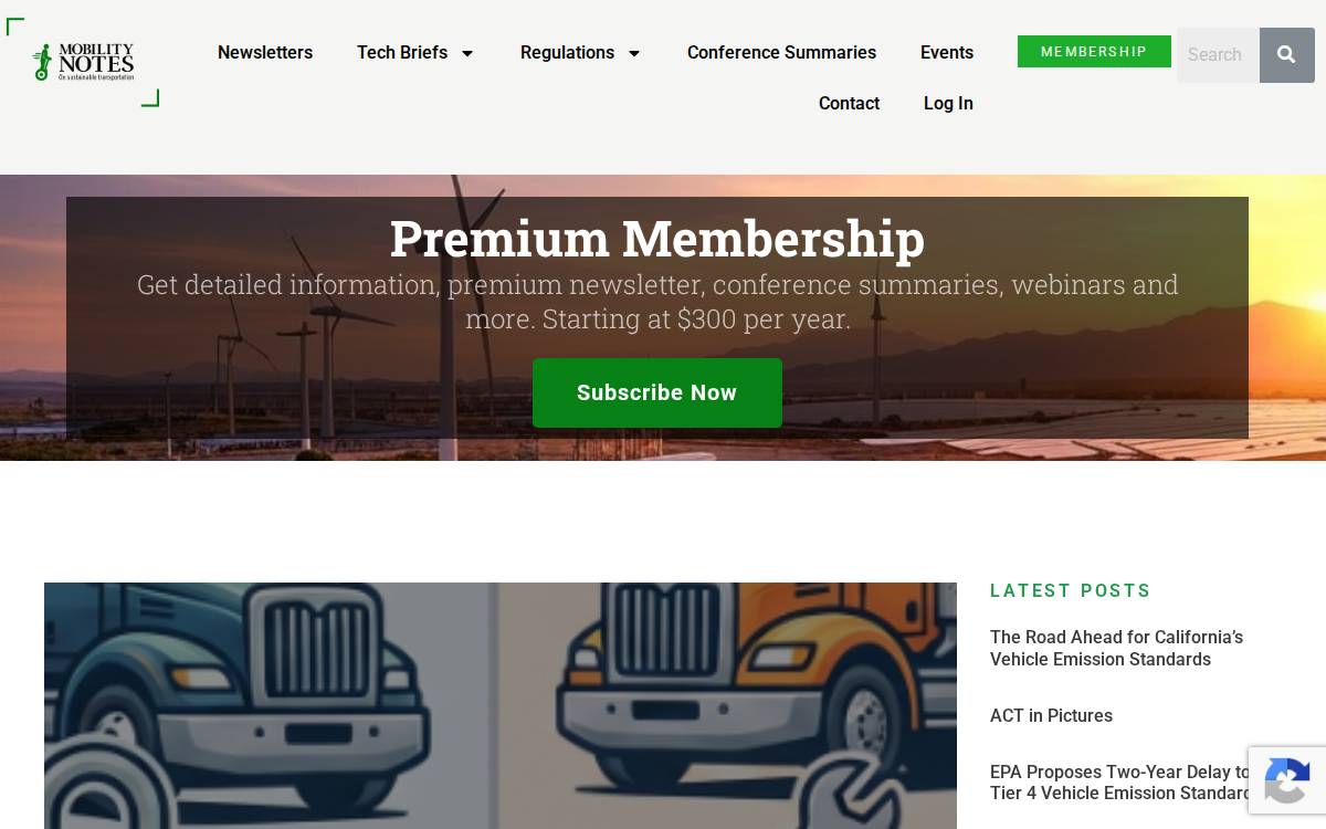 Mobilitynotes website preview