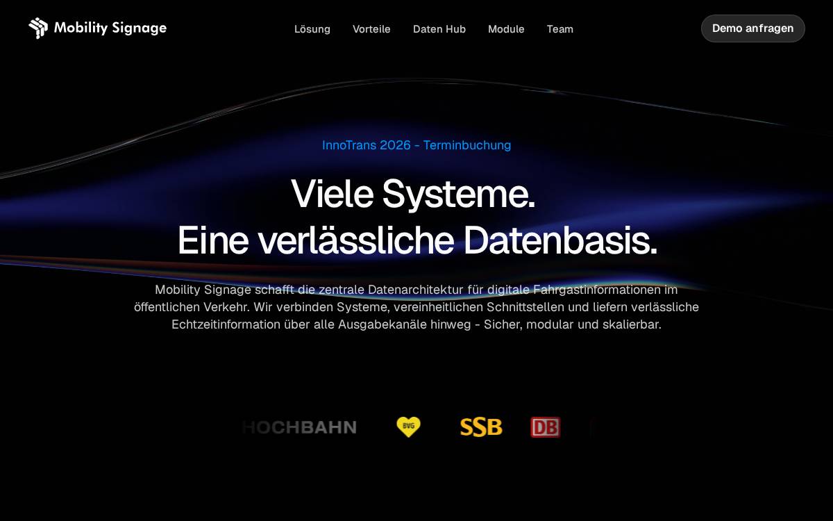 Mobility Signage website preview