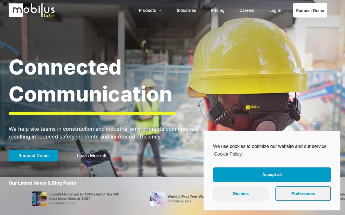 Mobilus Labs website preview
