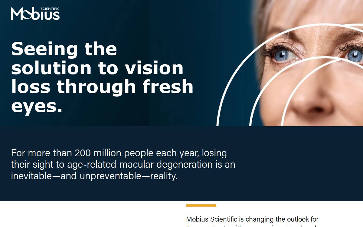 Mobius Scientific website preview