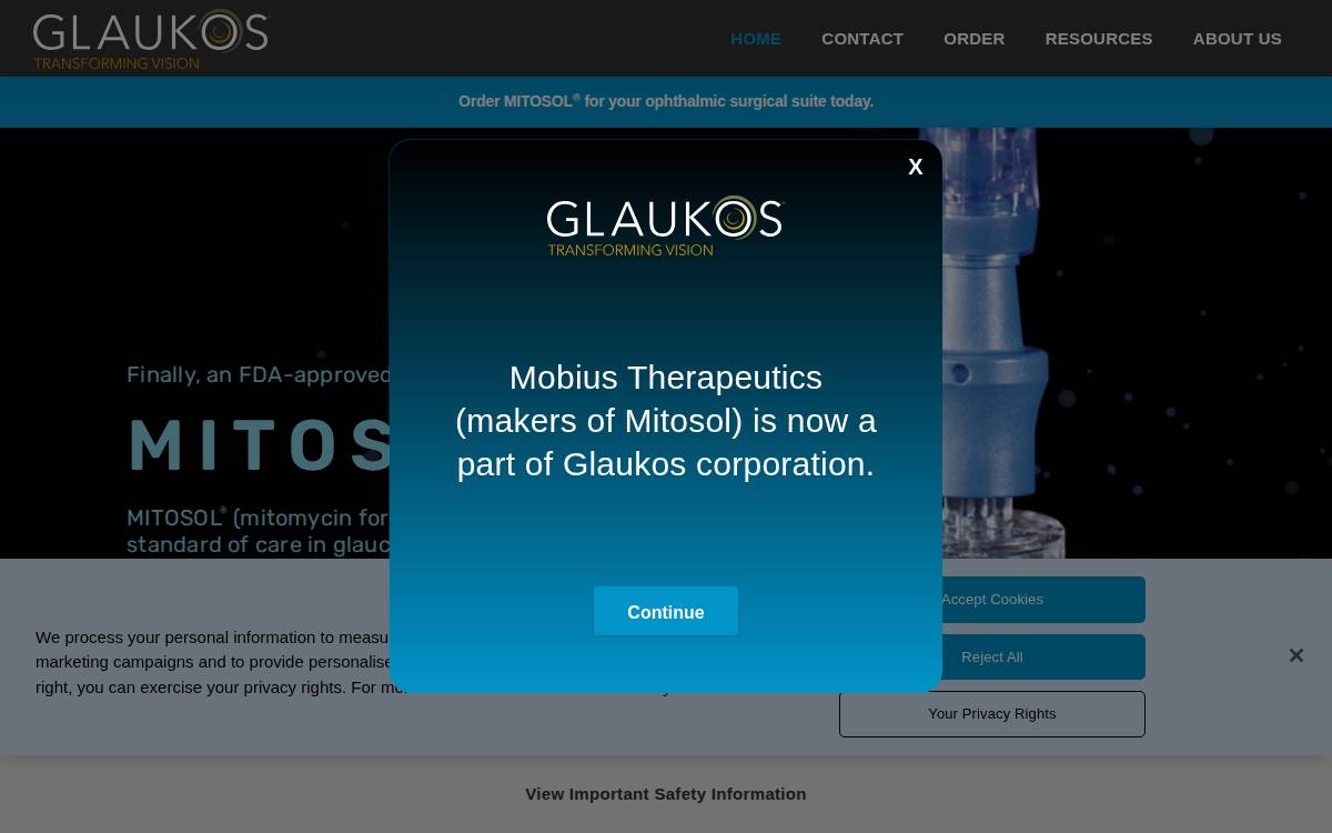 Mobius Therapeutics website preview