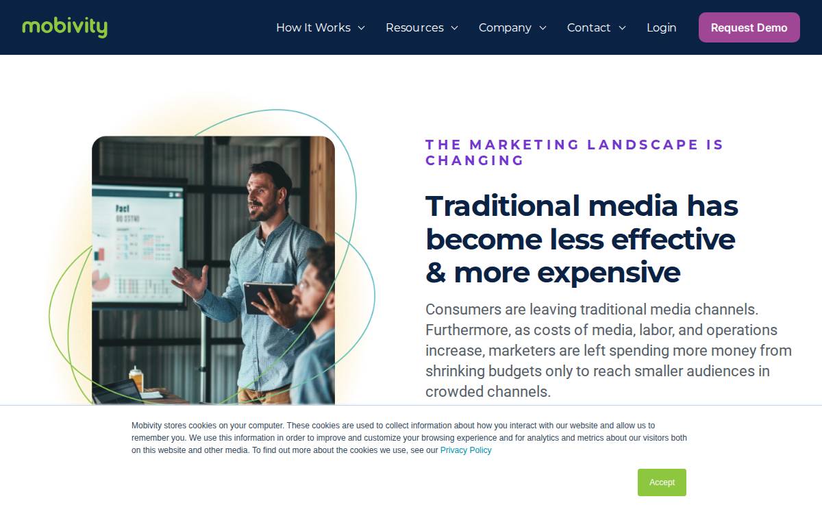 Mobivity Holdings website preview