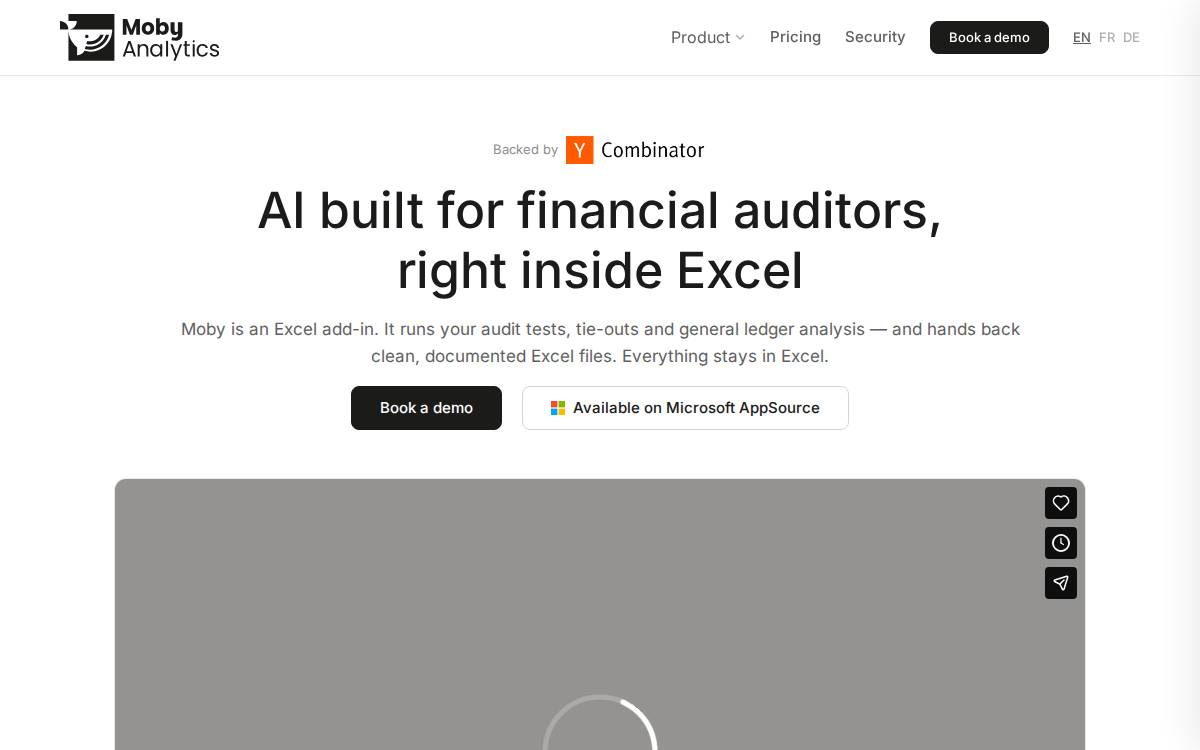 Moby Analytics website preview
