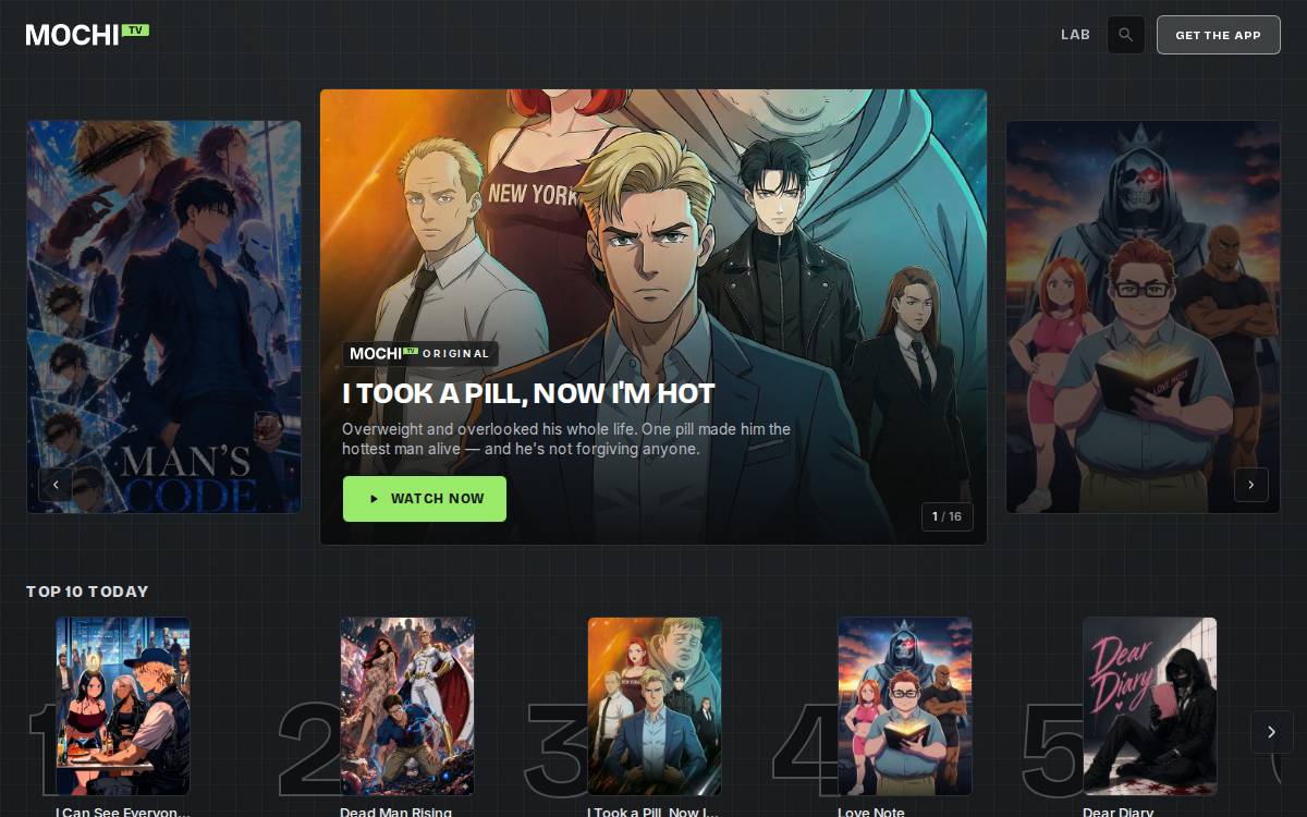 MOCHI.TV website preview