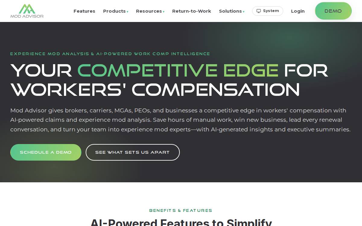 Mod Advisor website preview