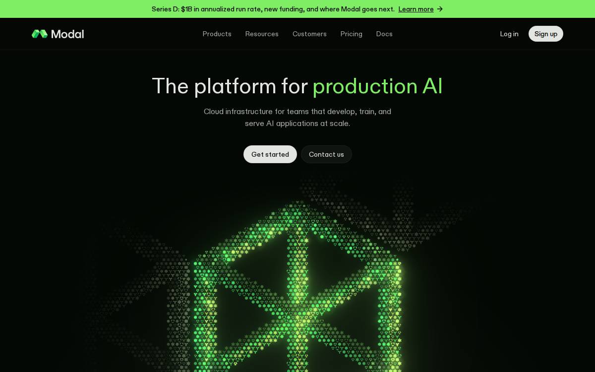 Modal website preview