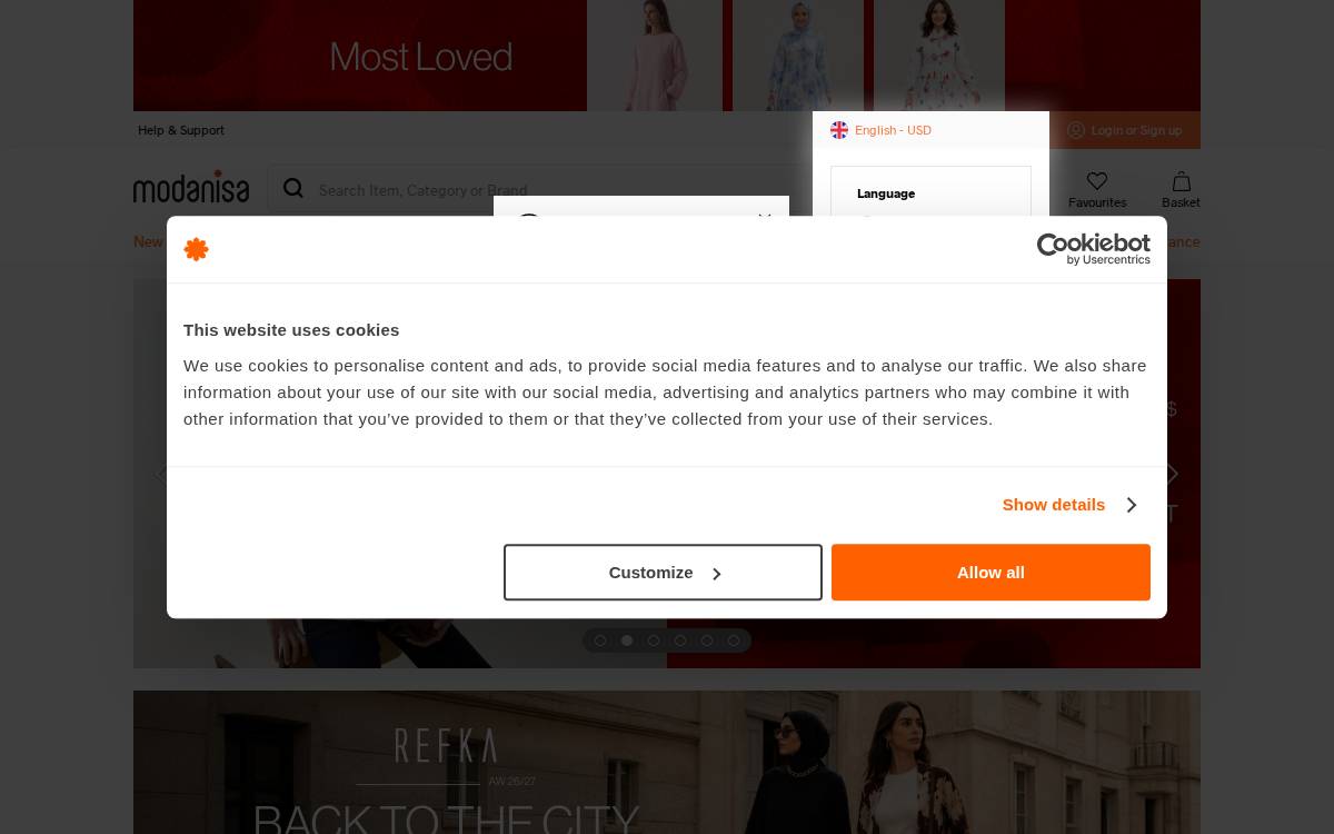 Modanisa website preview