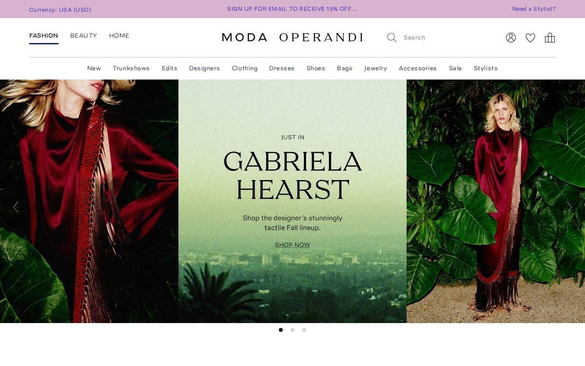 Moda Operandi website preview