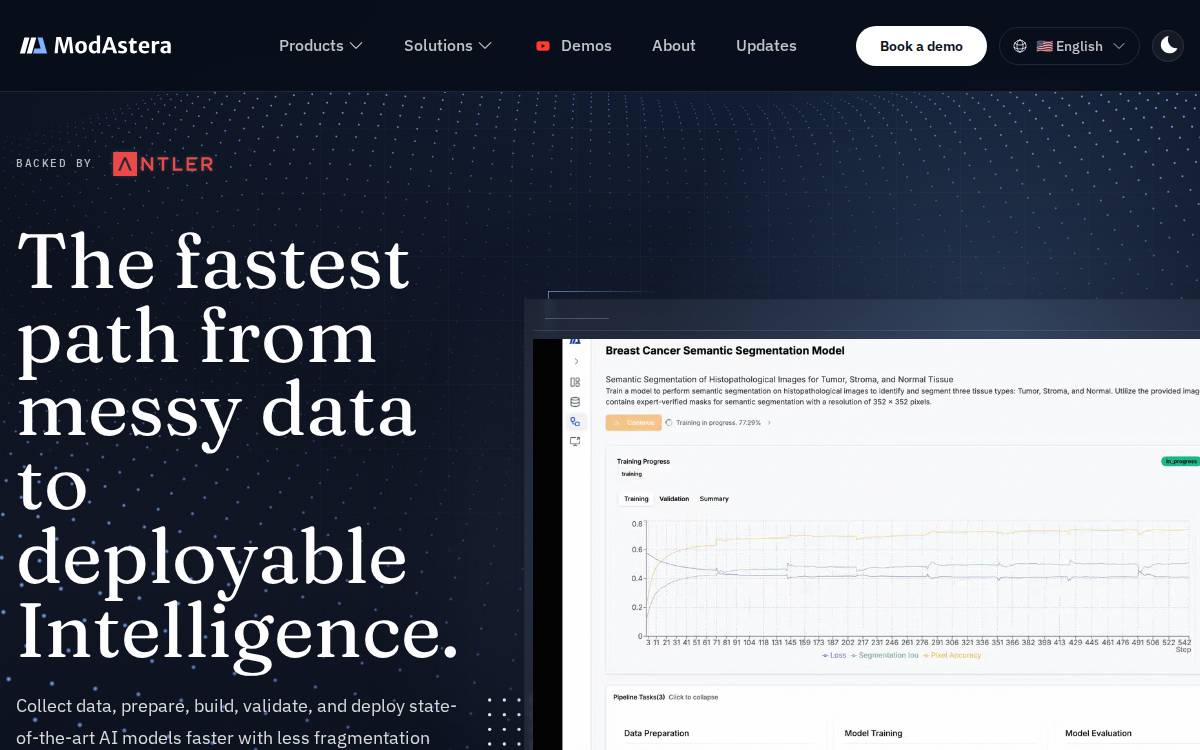 Modastera website preview