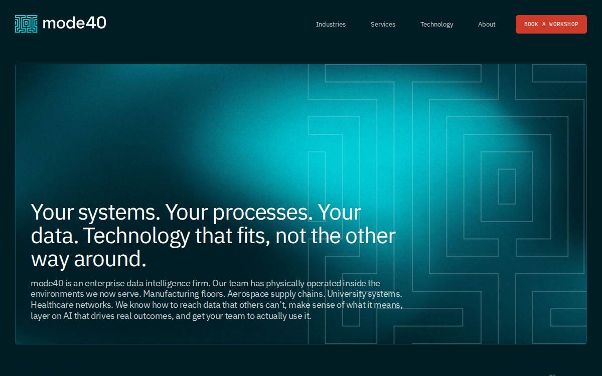 mode40 ltd. website preview