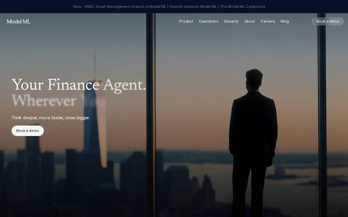 Model ML website preview