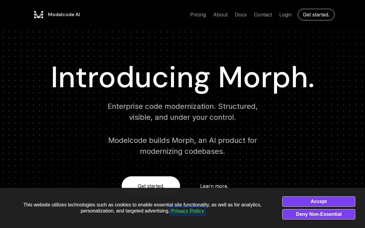 Modelcode website preview