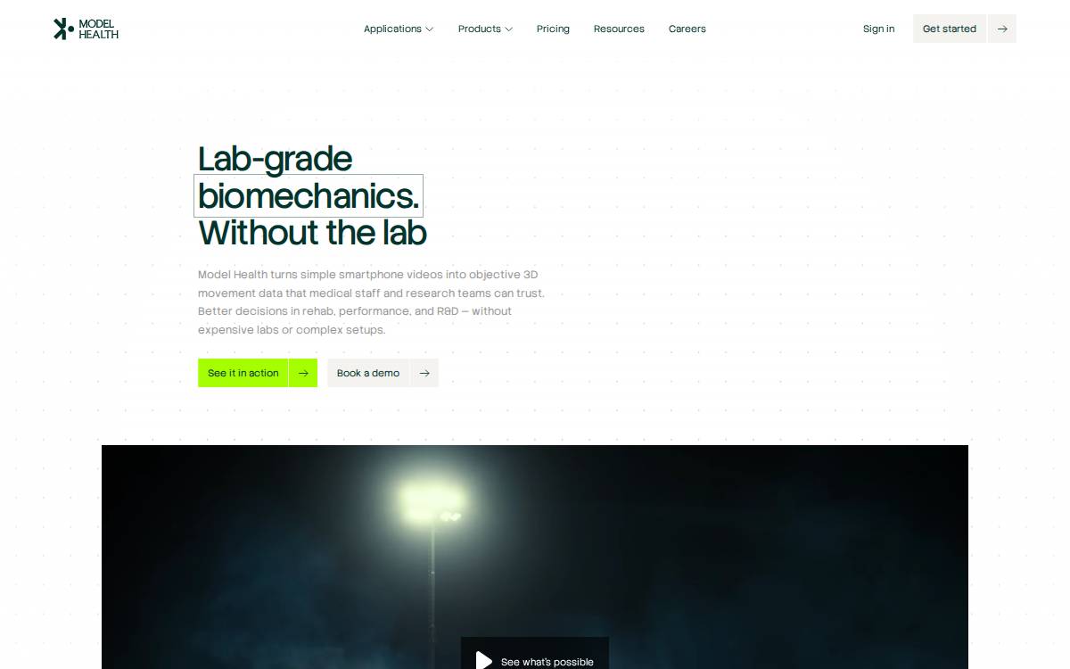 Modelhealth website preview