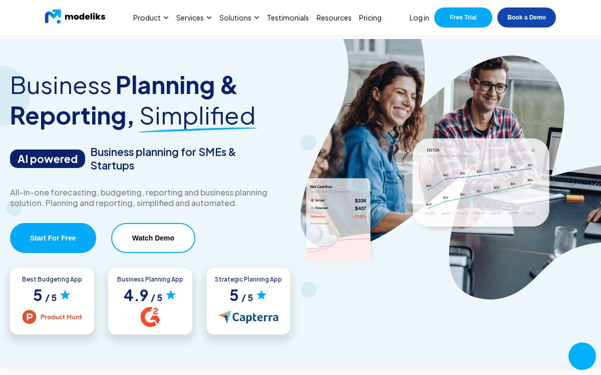 Modeliks website preview