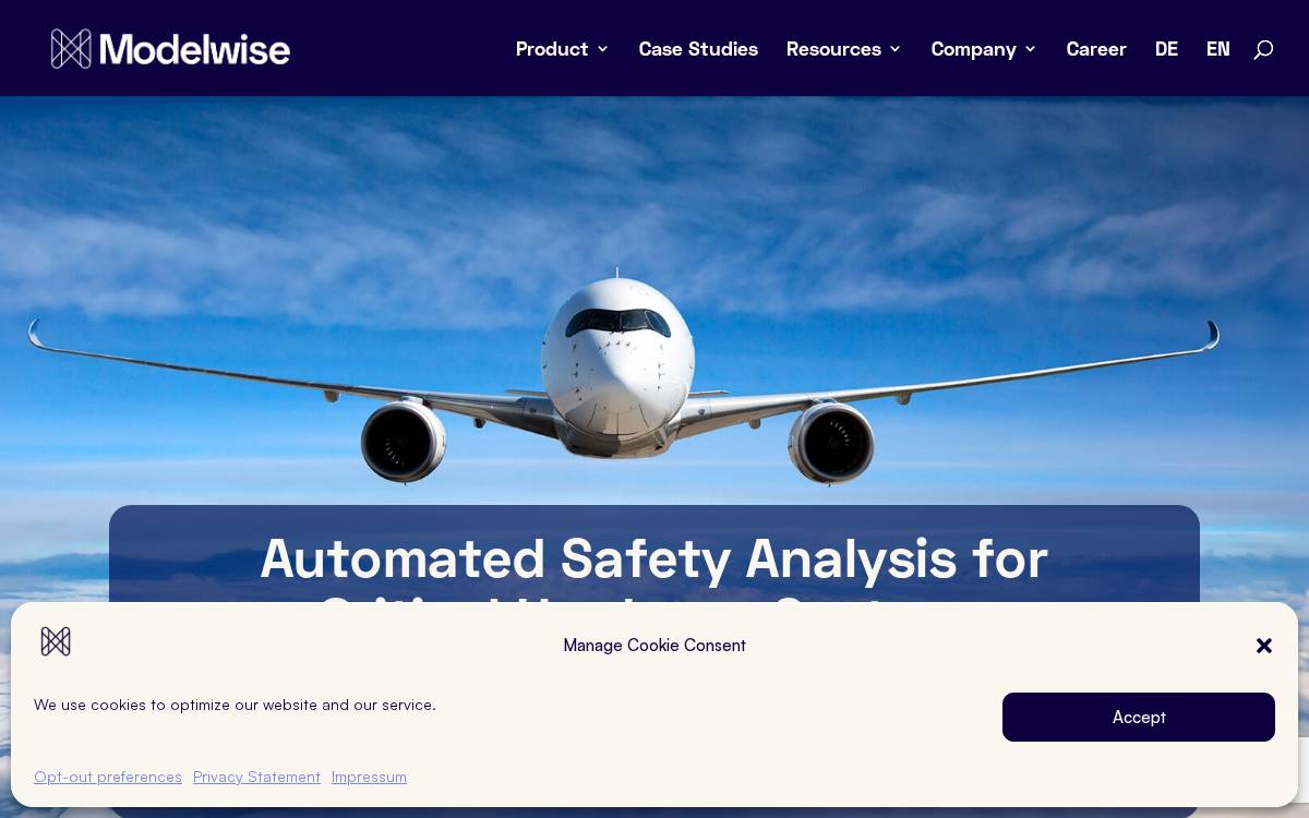 Modelwise website preview
