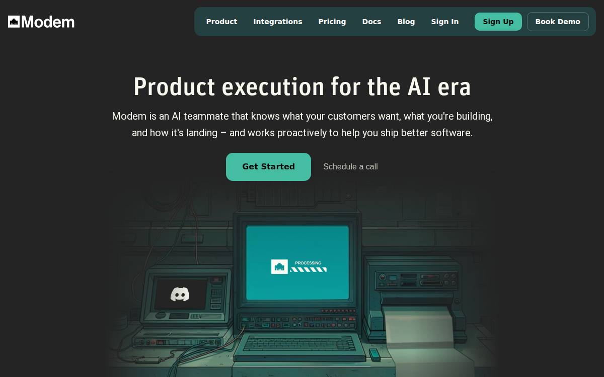 Modem website preview