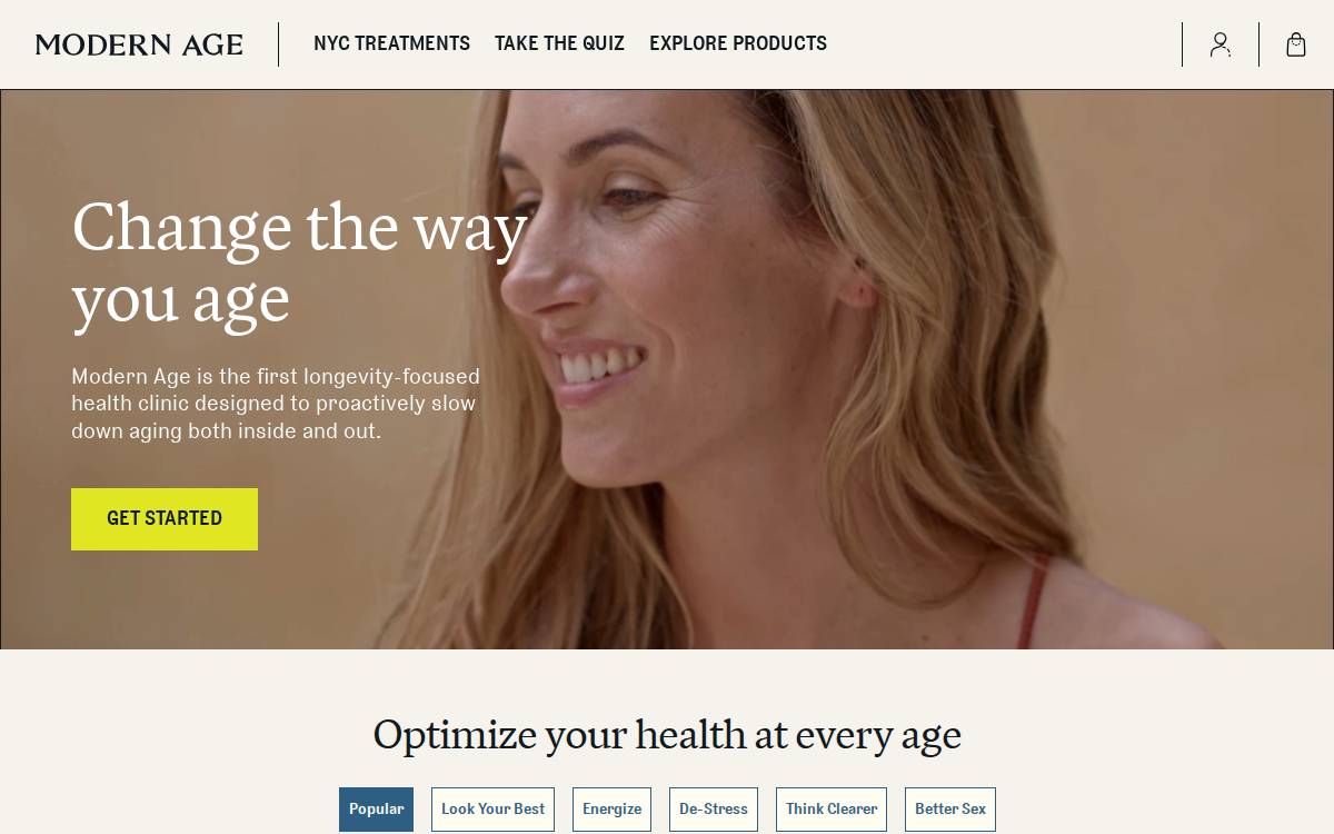 Modern Age website preview