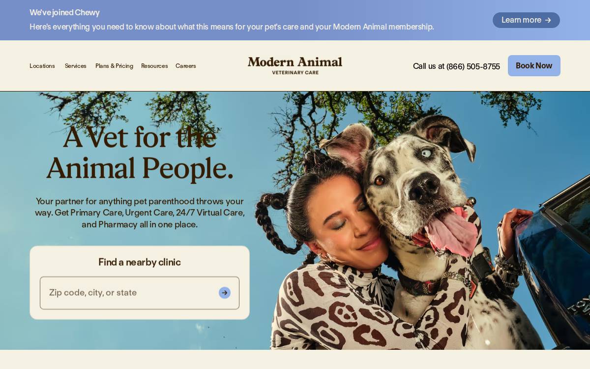 Modern Animal website preview