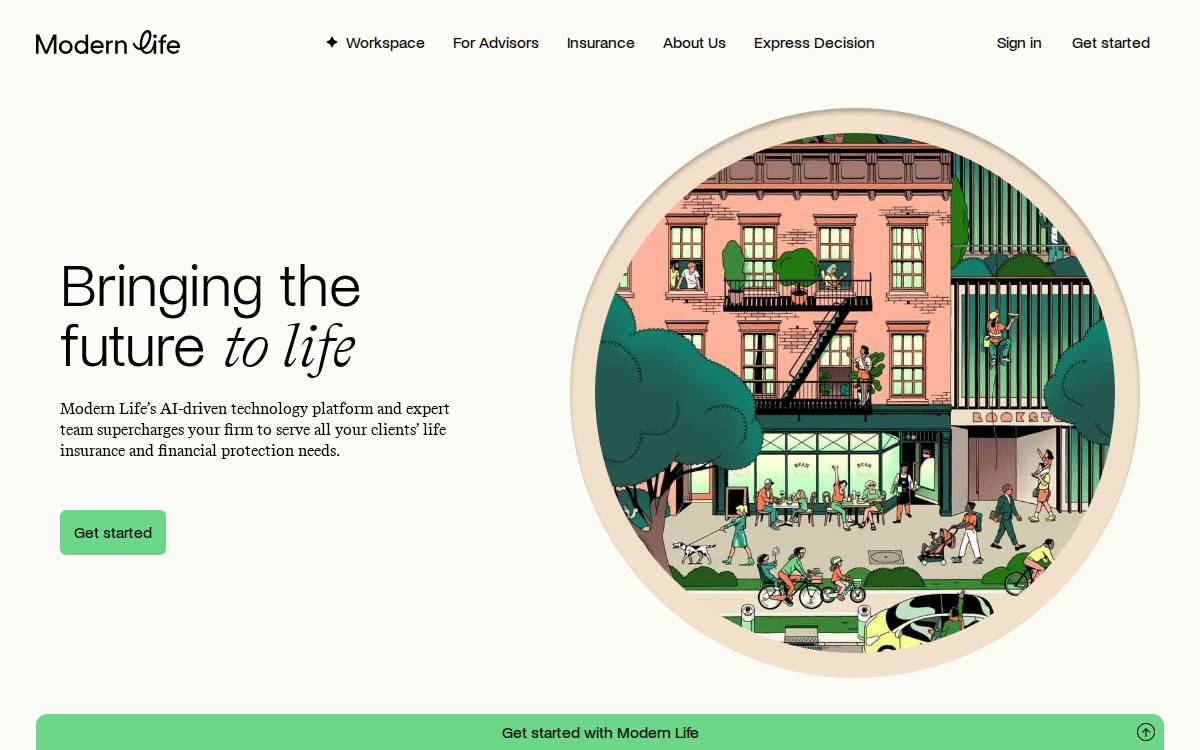 Modern life website preview